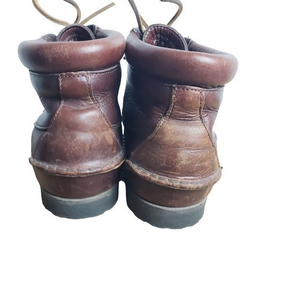 VTG Y2K Timberland Womens Size 9.5 Brown Waterproof Made in USA Ankle Boots - Picture 4 of 12